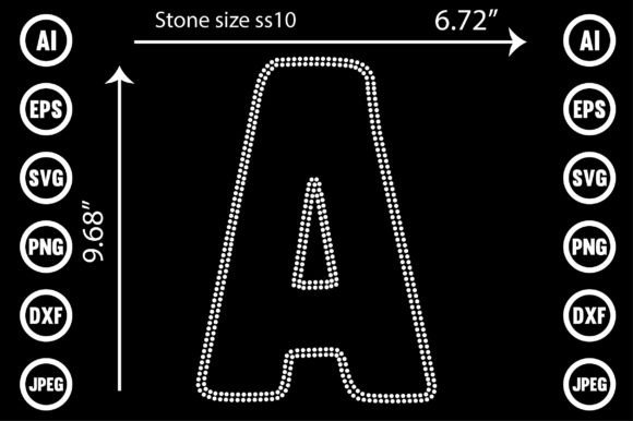 Latter Rhinestone Templates: Design & Sparkle