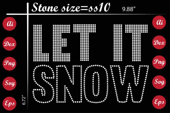 Let It Snow Rhinestone Templates: Sparkle for Your Winter Projects