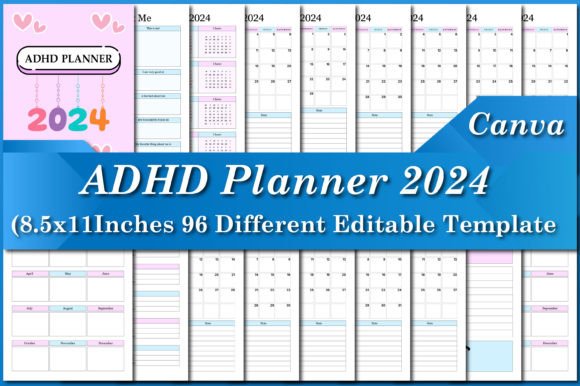 Master Your 2024: The Ultimate ADHD Planner Canva Templates