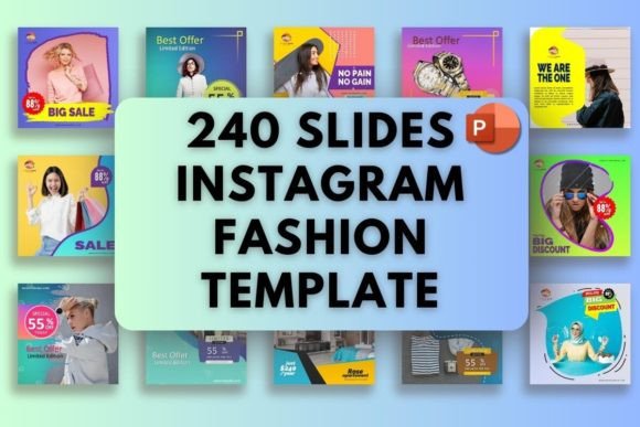 Master Your Instagram Aesthetic with 240 Editable Fashion Templates